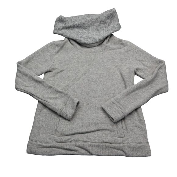 J Crew Sweater Womens PS Gray Petite Long Sleeve Turtleneck Pocket Knit Pullover - Picture 1 of 16